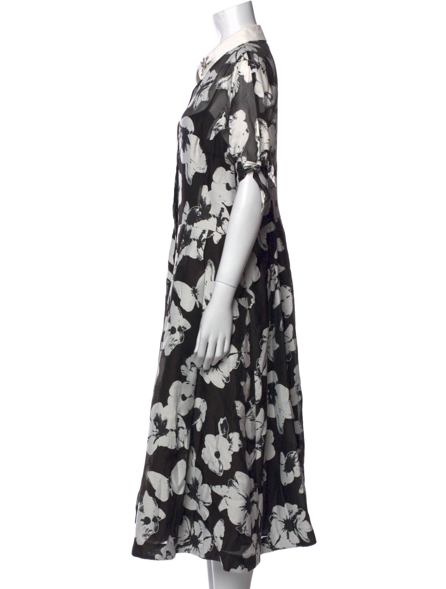 Teri Jon by Rickie Freeman Floral Print Midi Length Dress