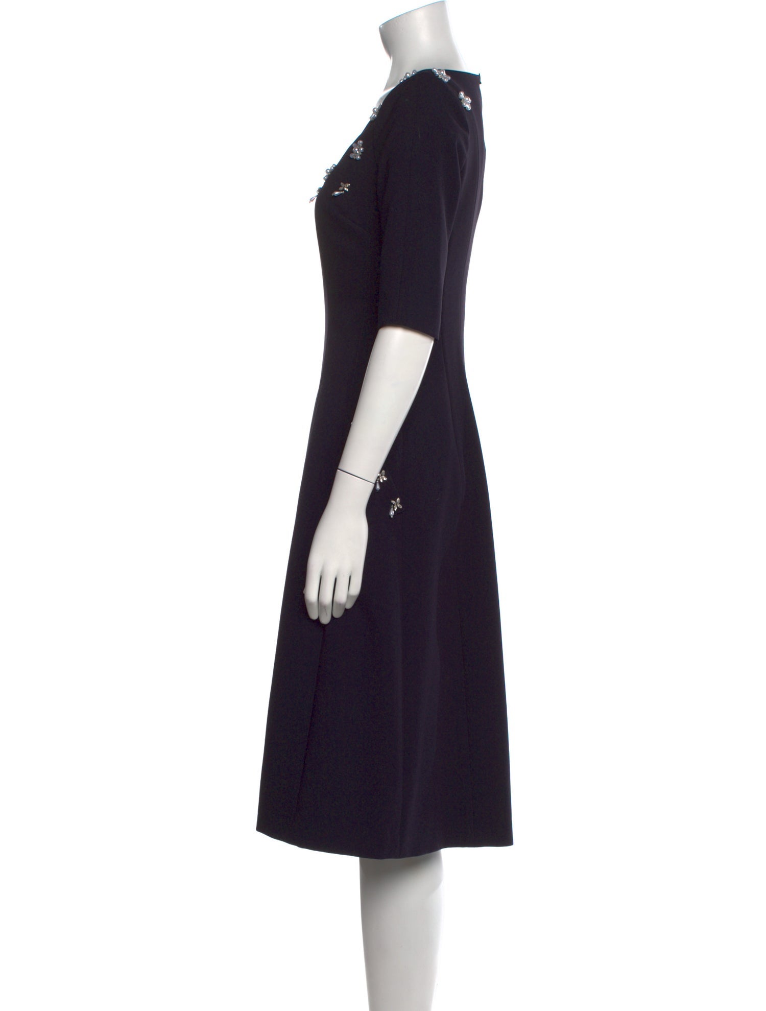 Teri Jon by Rickie Freeman Square Neckline Midi Length Dress