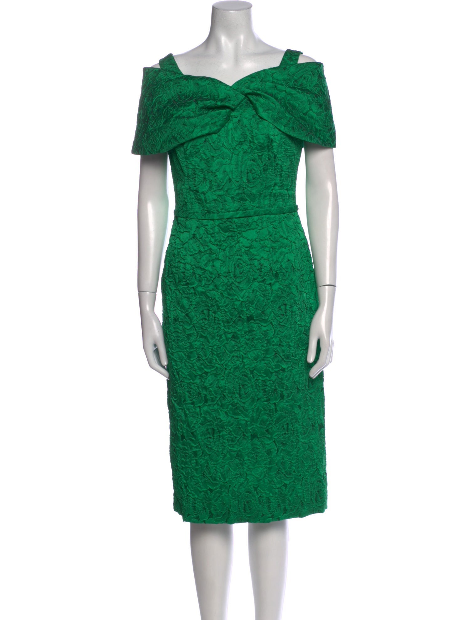 Teri Jon by Rickie Freeman Square Neckline Knee-Length Dress