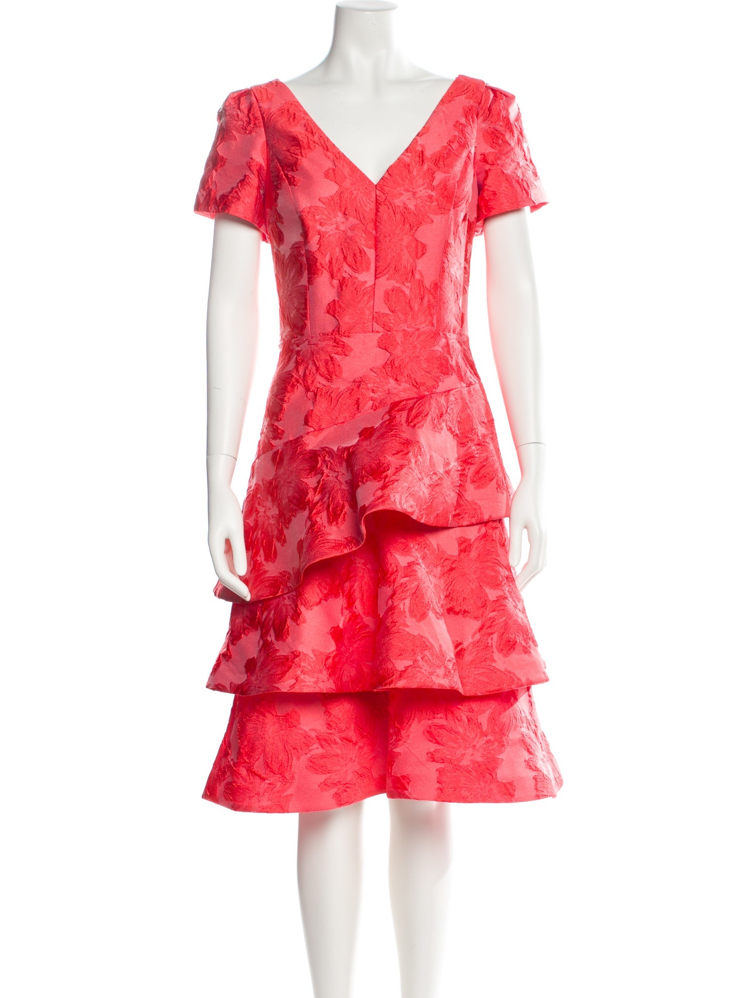 Teri Jon by Rickie Freeman Patterned Knee-Length Dress