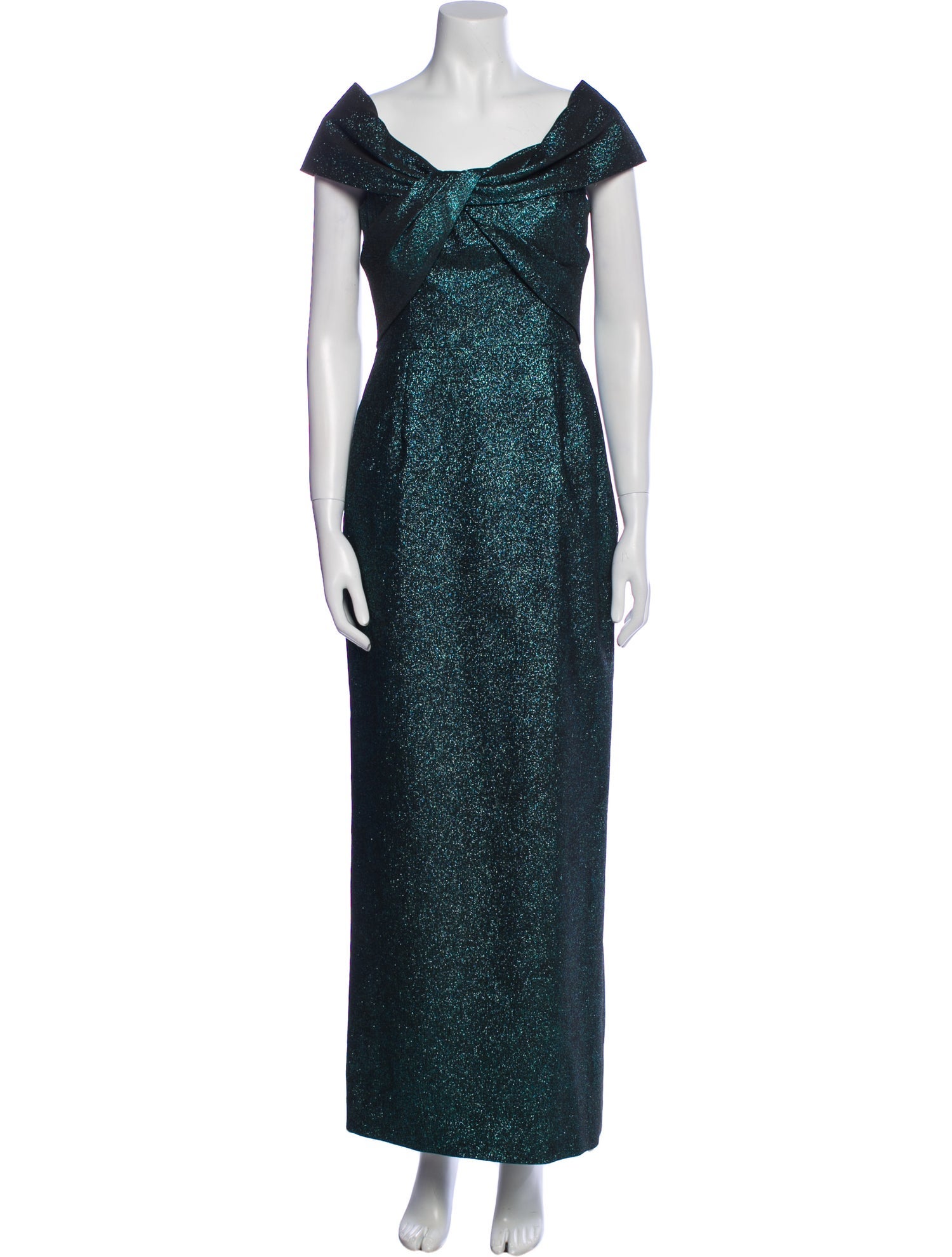 Teri Jon by Rickie Freeman V-Neck Long Dress