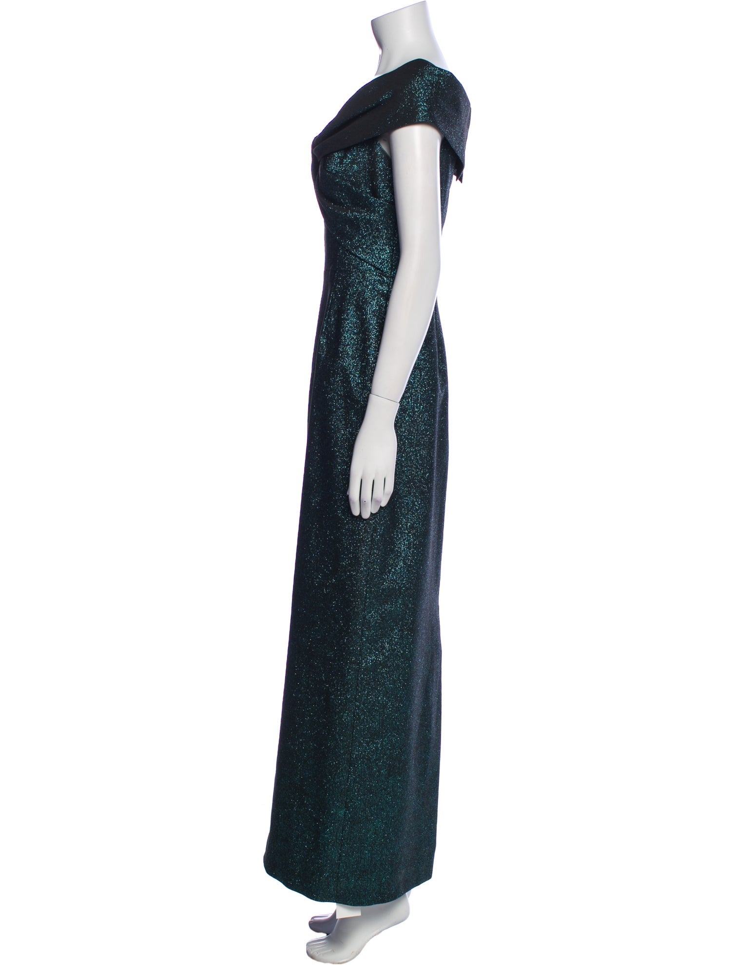 Teri Jon by Rickie Freeman V-Neck Long Dress