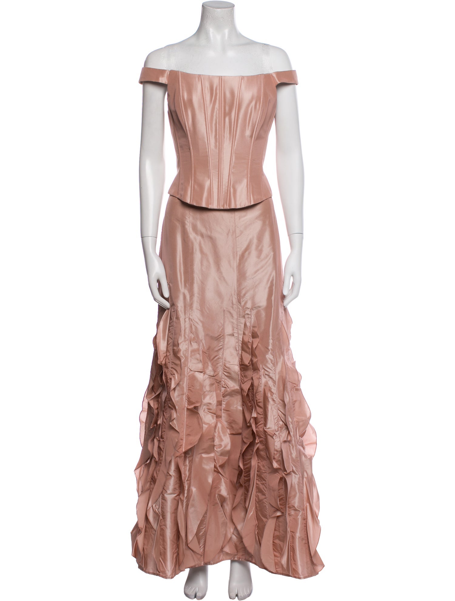 Teri Jon by Rickie Freeman Silk Long Dress