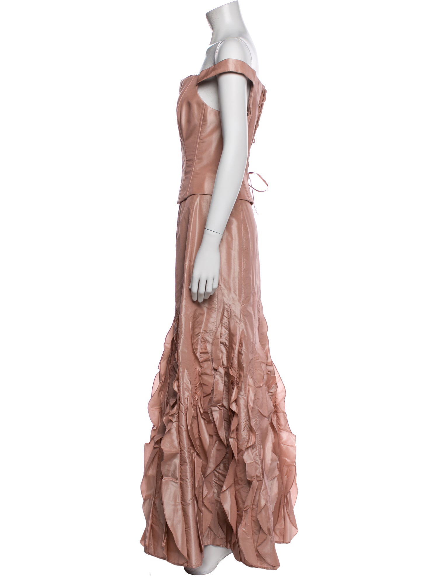 Teri Jon by Rickie Freeman Silk Long Dress