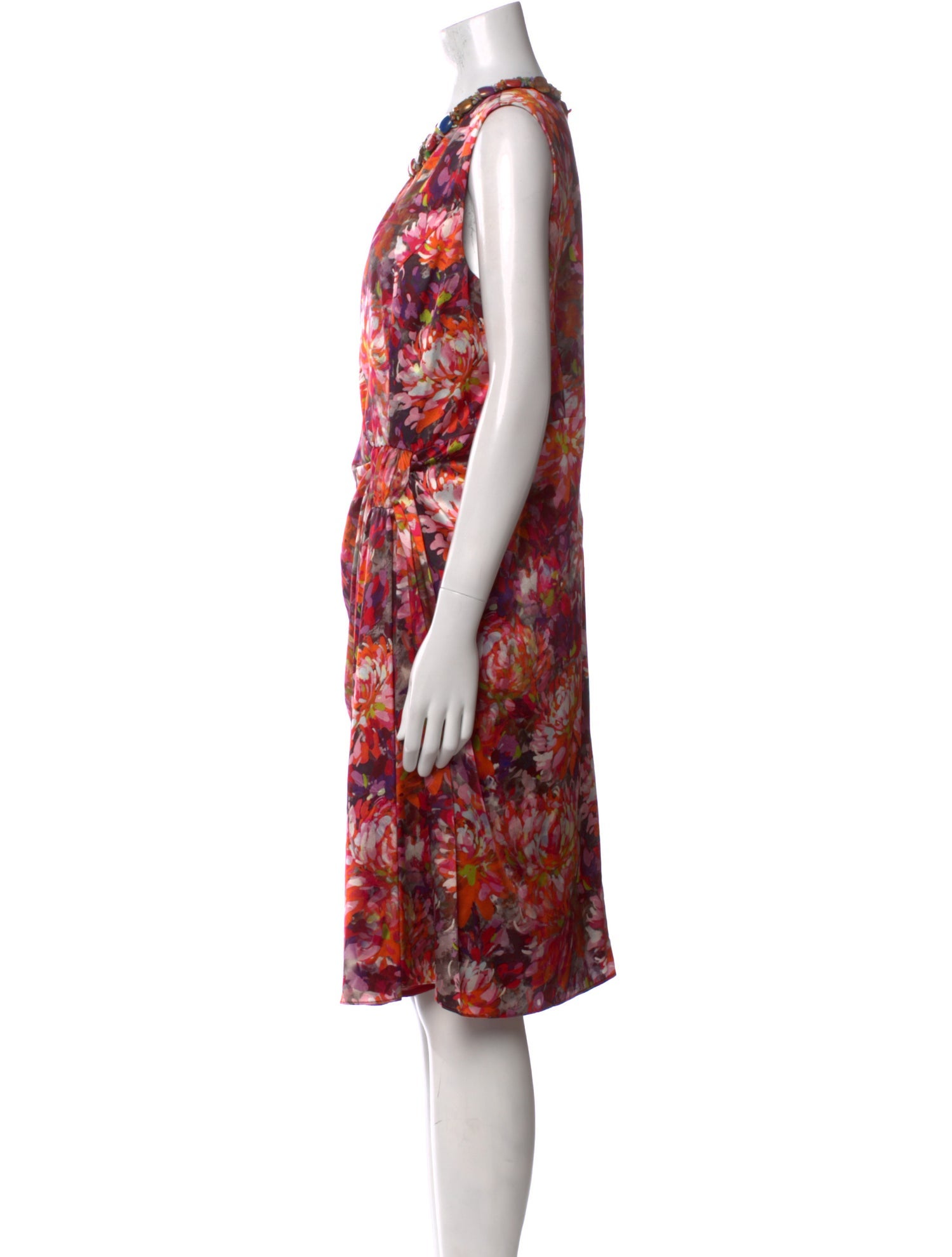 Teri Jon by Rickie Freeman Silk Knee-Length Dress