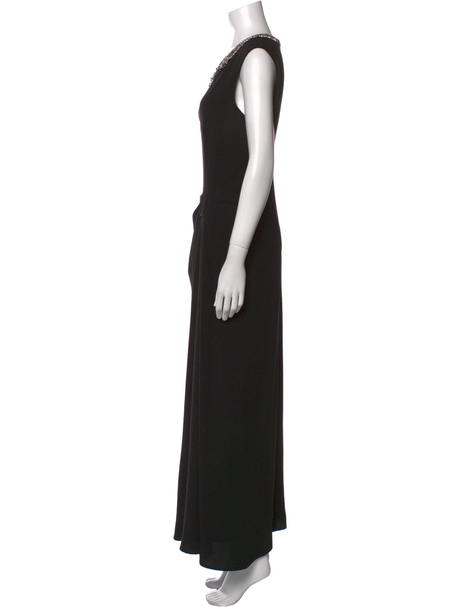 Teri Jon by Rickie Freeman Crew Neck Long Dress