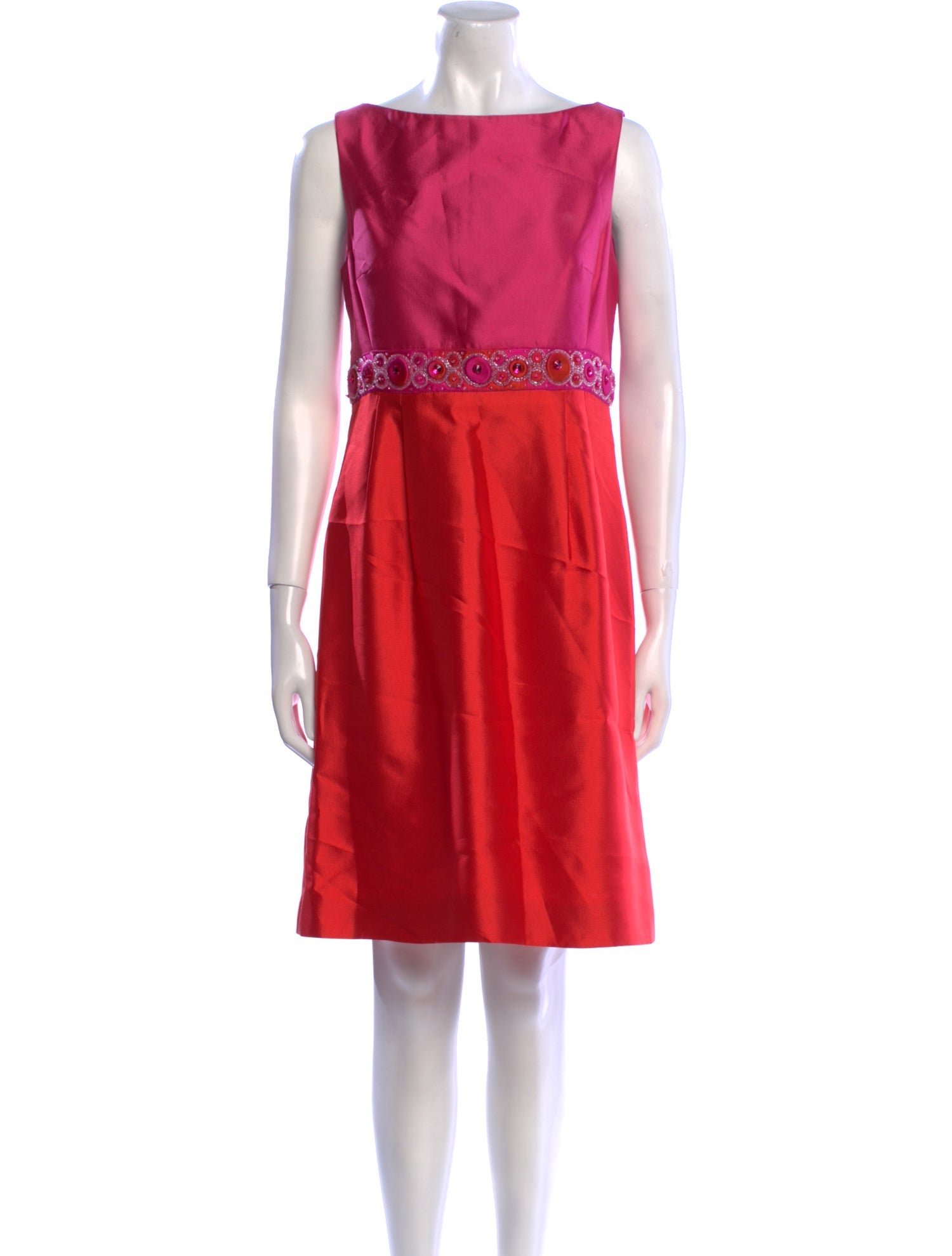 Teri Jon by Rickie Freeman Silk Knee-Length Dress