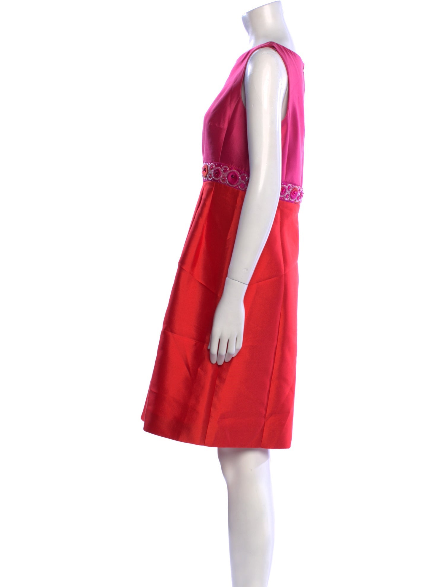 Teri Jon by Rickie Freeman Silk Knee-Length Dress