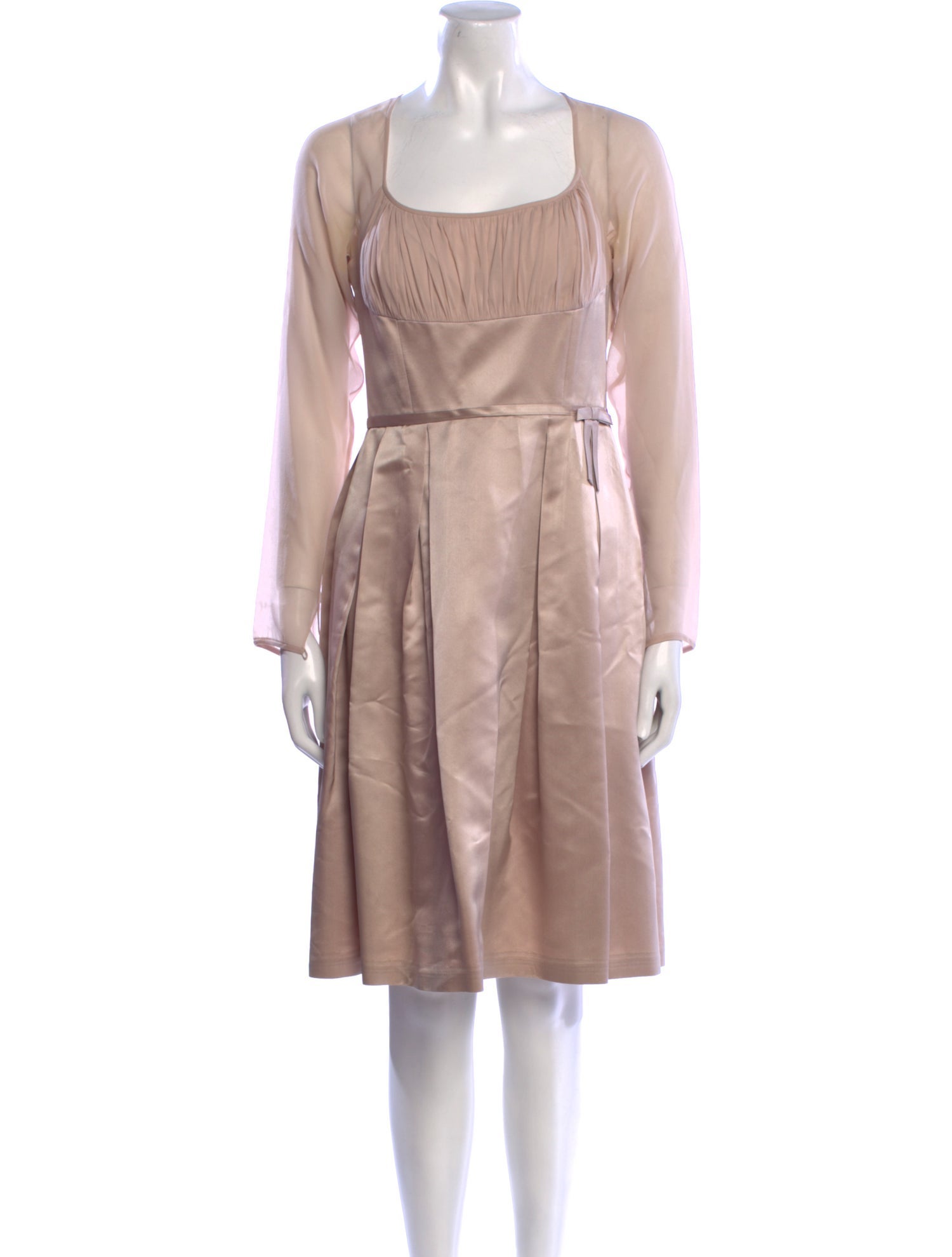 Teri Jon by Rickie Freeman Square Neckline Knee-Length Dress