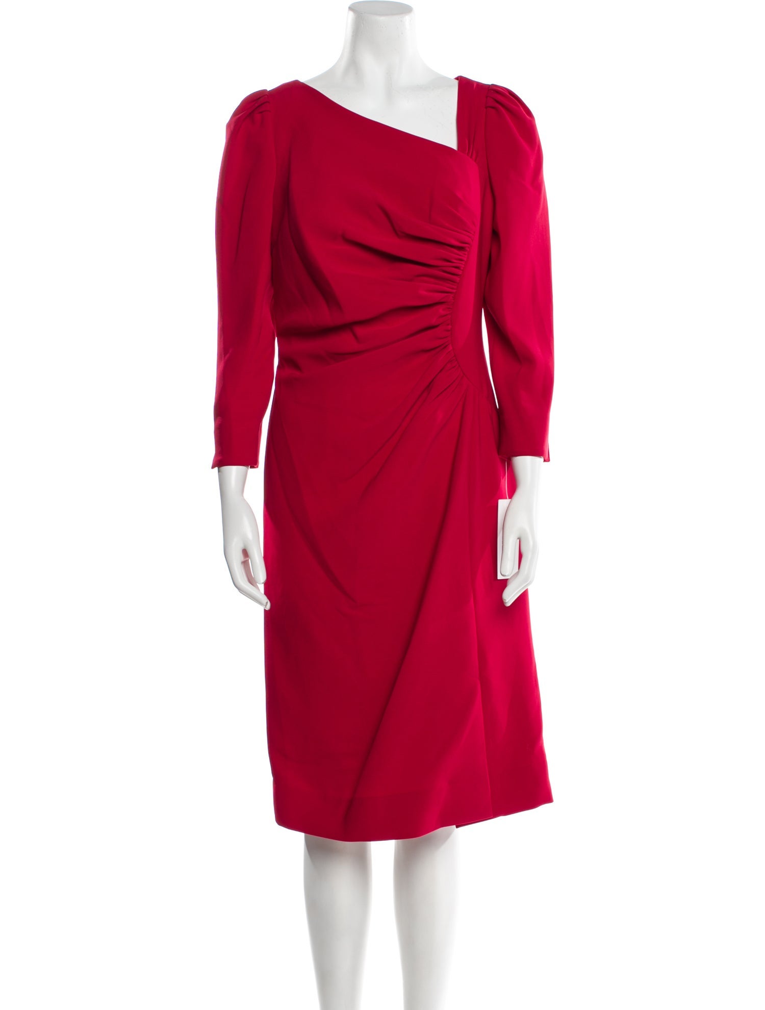 Teri Jon by Rickie Freeman One-Shoulder Knee-Length Dress