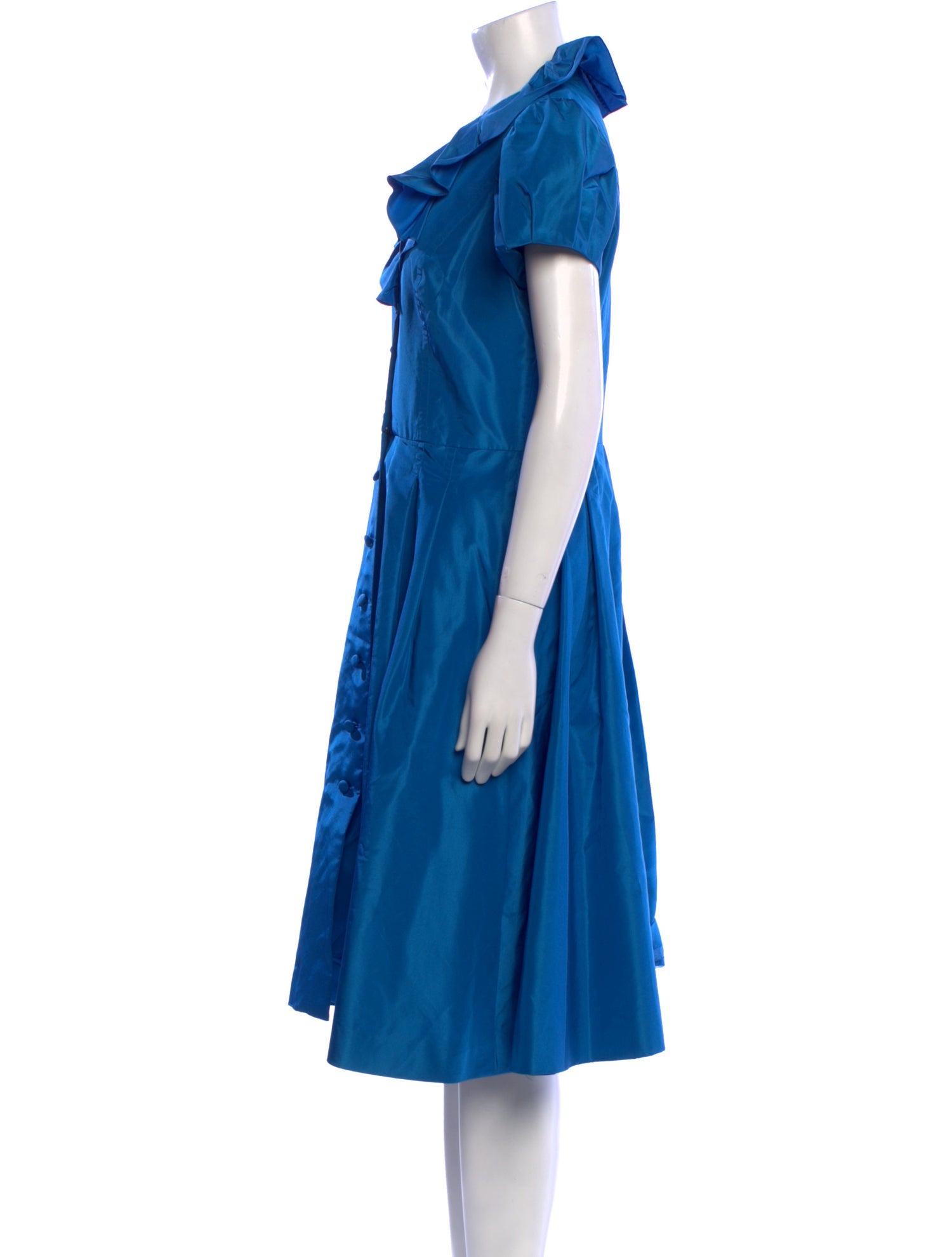 Teri Jon by Rickie Freeman Silk Midi Length Dress