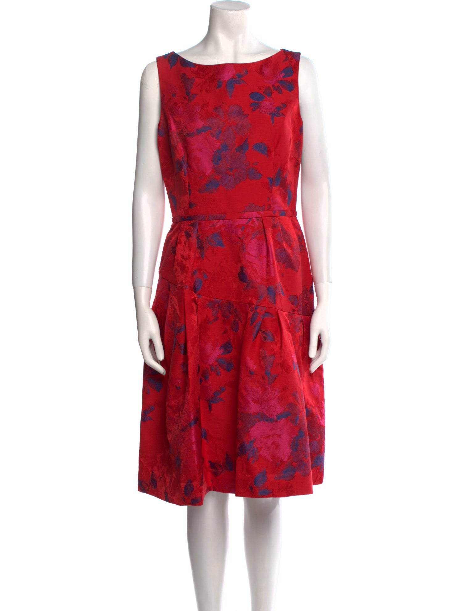 Teri Jon by Rickie Freeman Floral Print Knee-Length Dress
