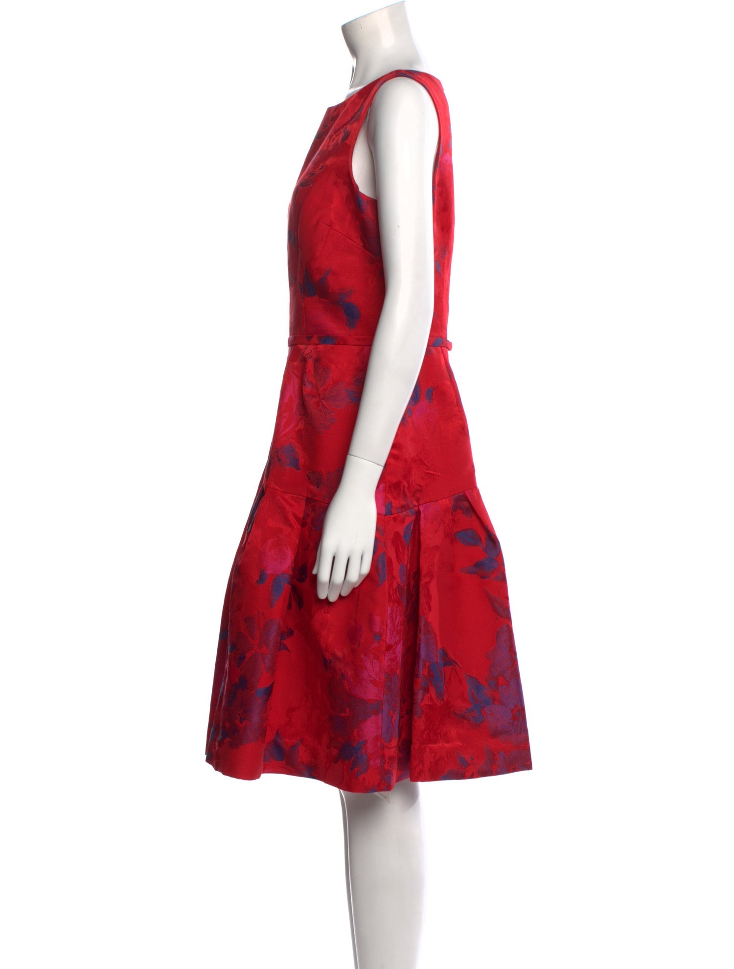 Teri Jon by Rickie Freeman Floral Print Knee-Length Dress