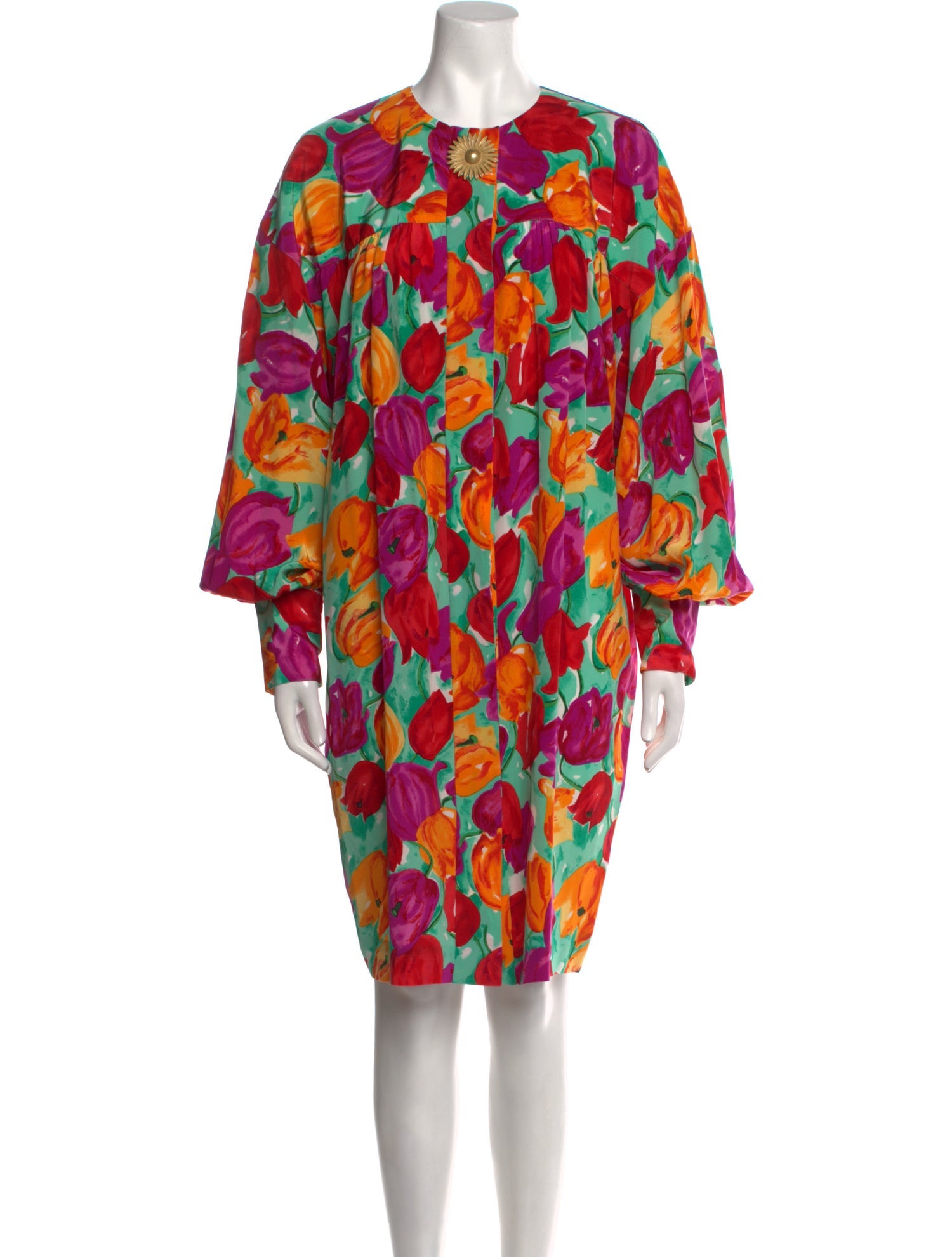 Teri Jon by Rickie Freeman Silk Knee-Length Dress