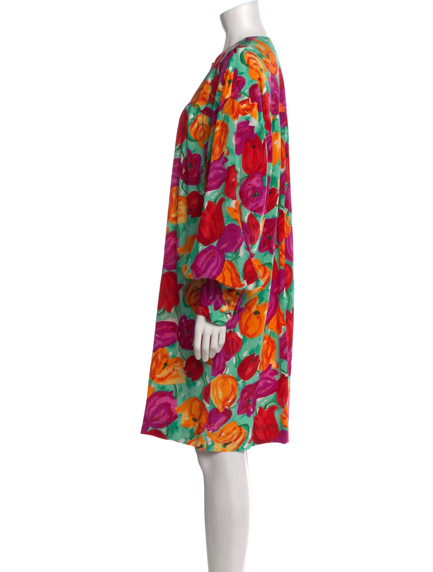 Teri Jon by Rickie Freeman Silk Knee-Length Dress