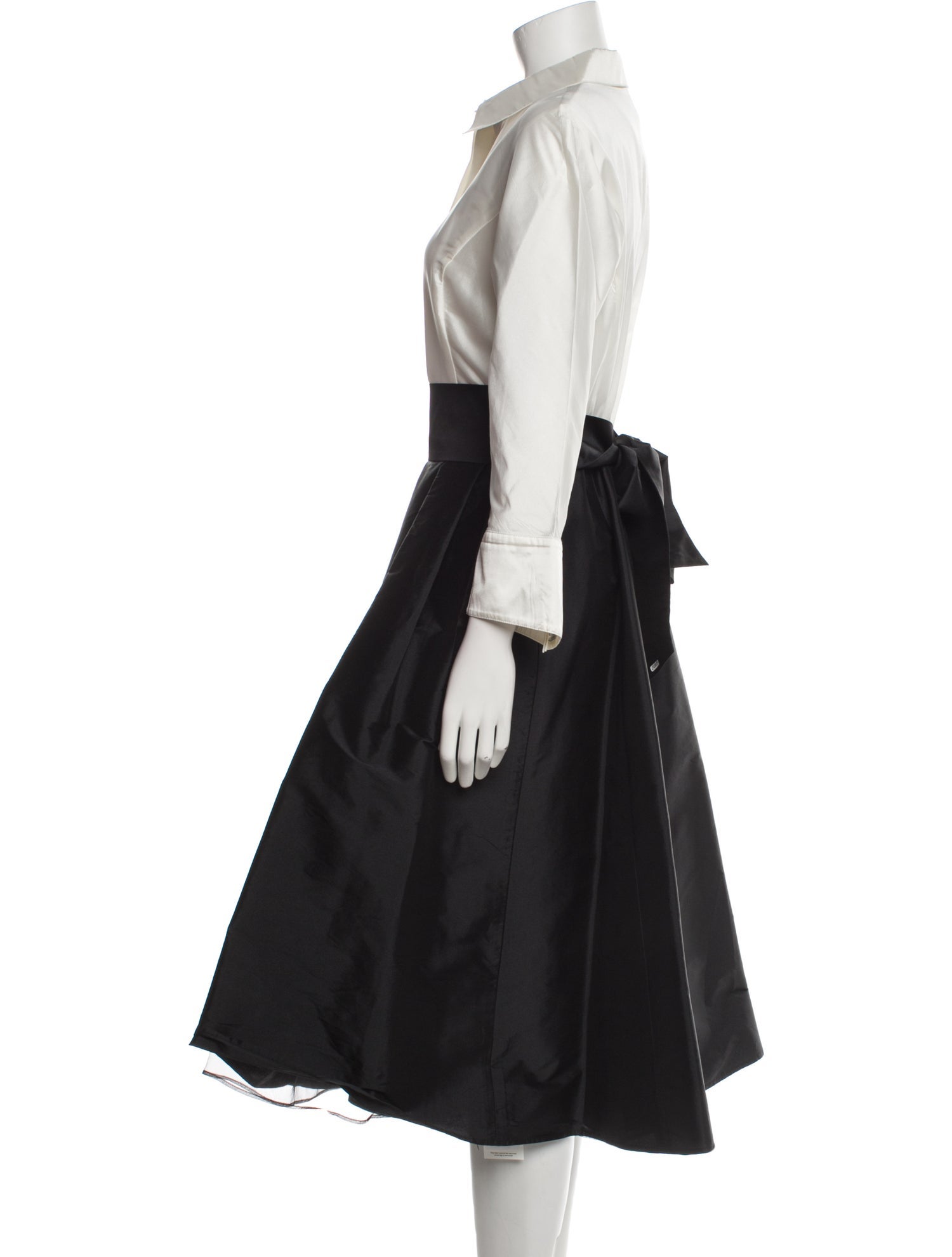 Teri Jon by Rickie Freeman Colorblock Pattern Midi Length Dress