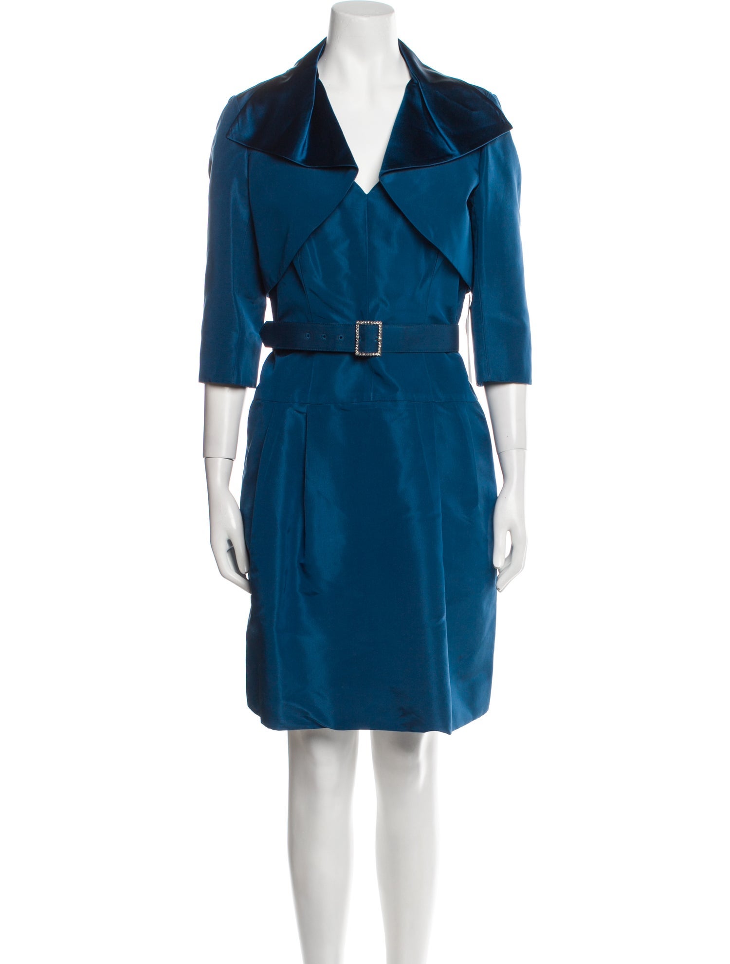 Teri Jon by Rickie Freeman Silk Dress Set