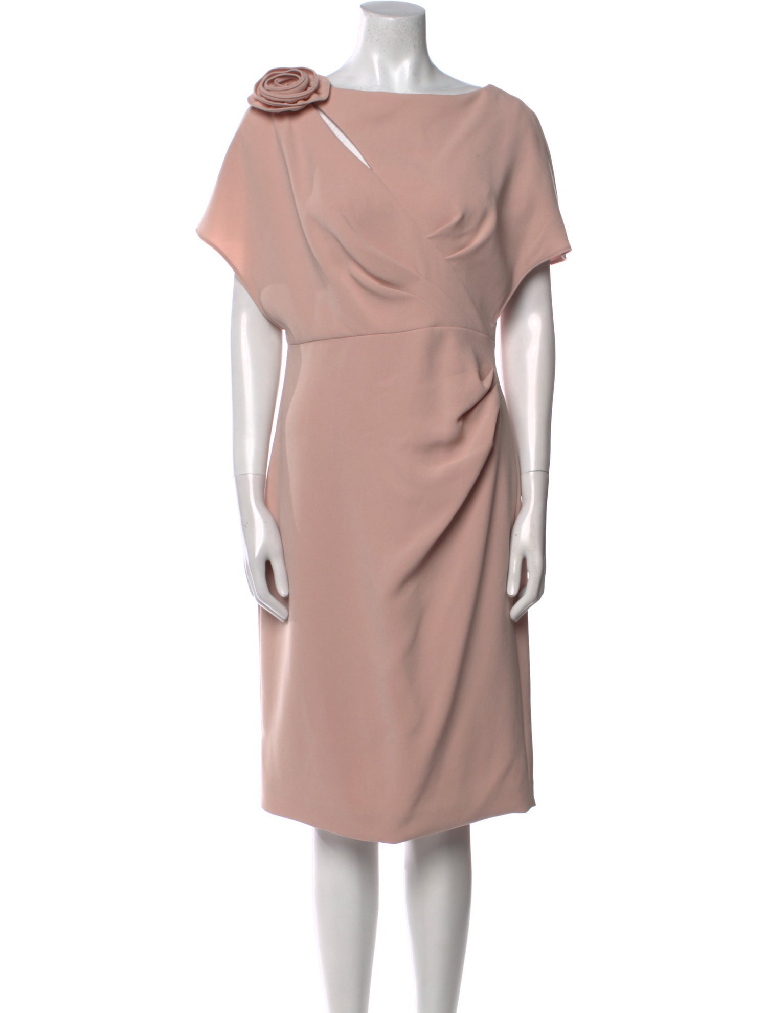 Teri Jon by Rickie Freeman Cowl Neck Knee-Length Dress w/ Tags