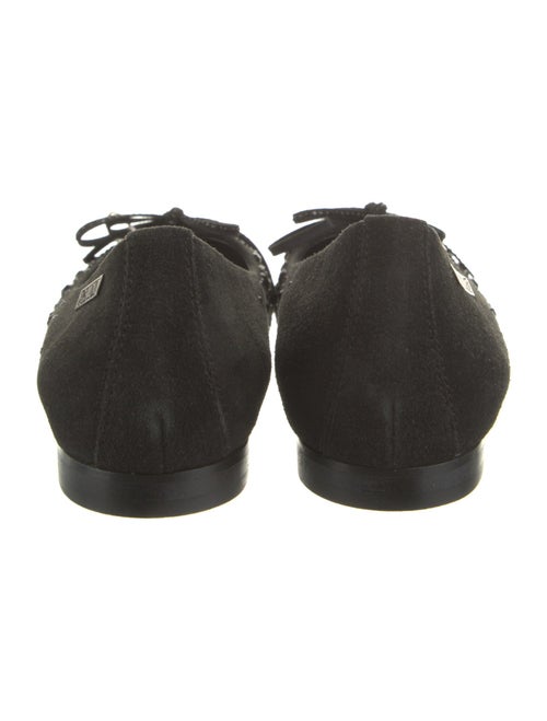 Richmond Suede Crystal Embellishments Ballet Flats