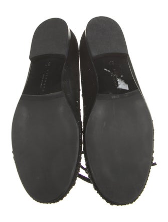 Richmond Suede Crystal Embellishments Ballet Flats