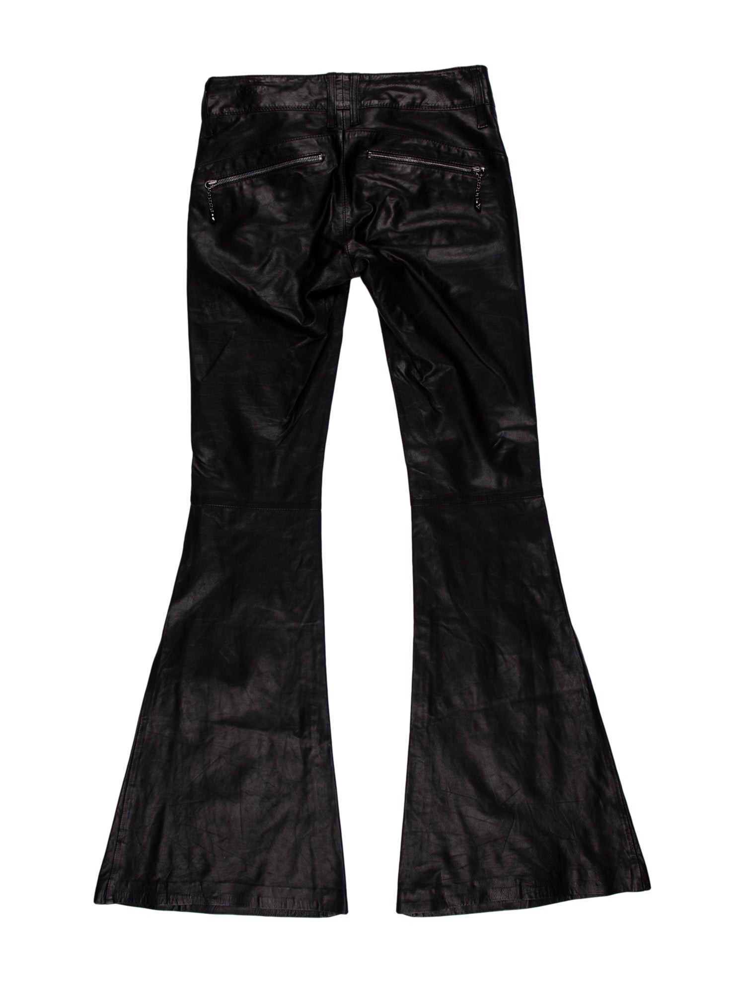 Richmond Calf Leather Wide Leg Pants w/ Tags