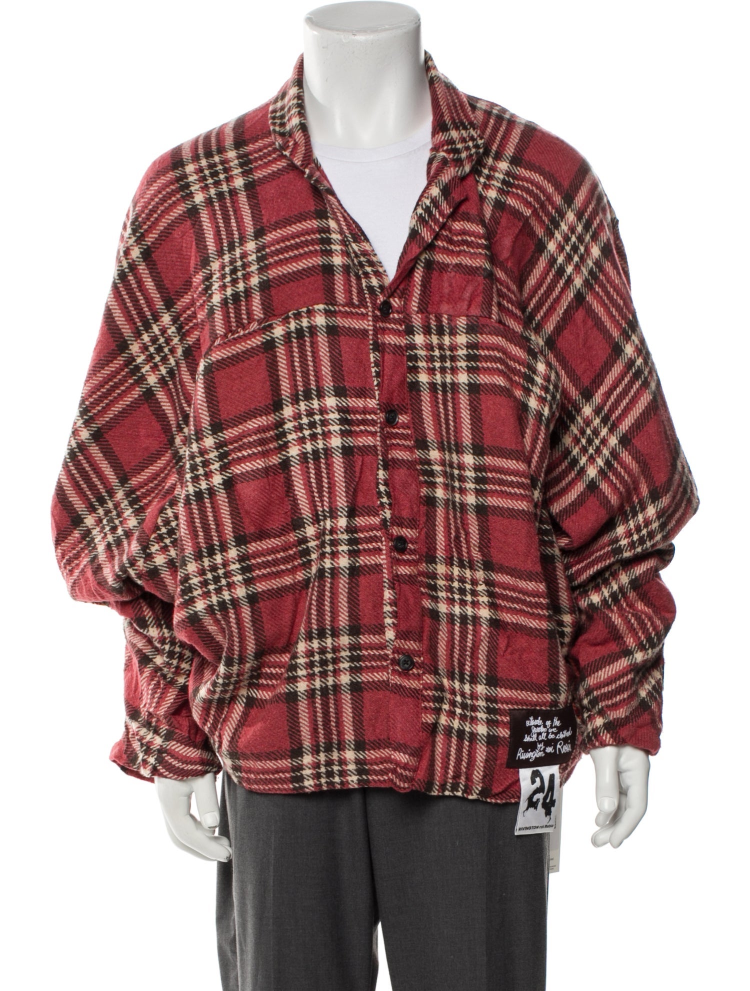 Rivington roi Rebis Plaid Print Moto Jacket