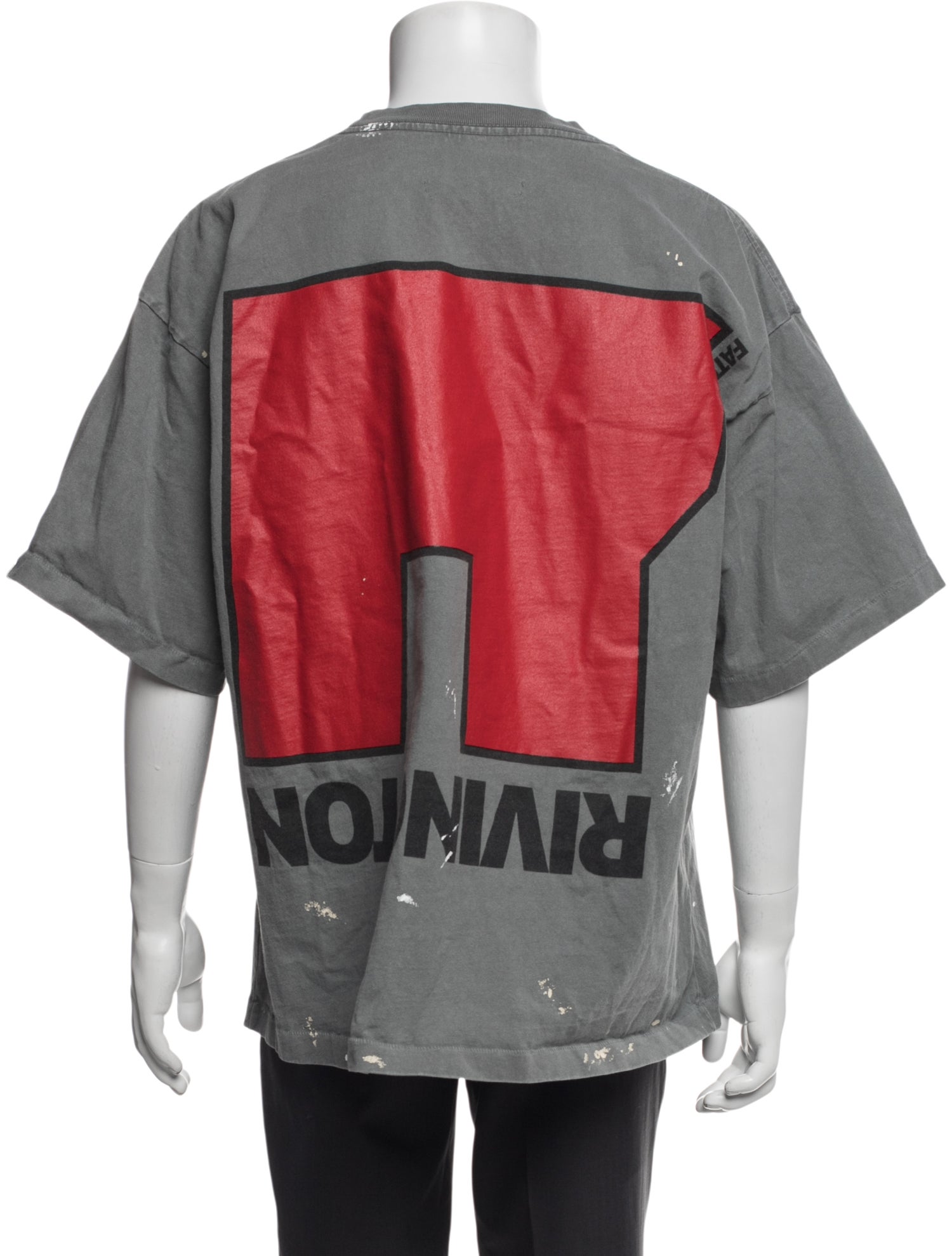 Rivington roi Rebis Graphic Print Short Sleeve Shirt - Grey Casual