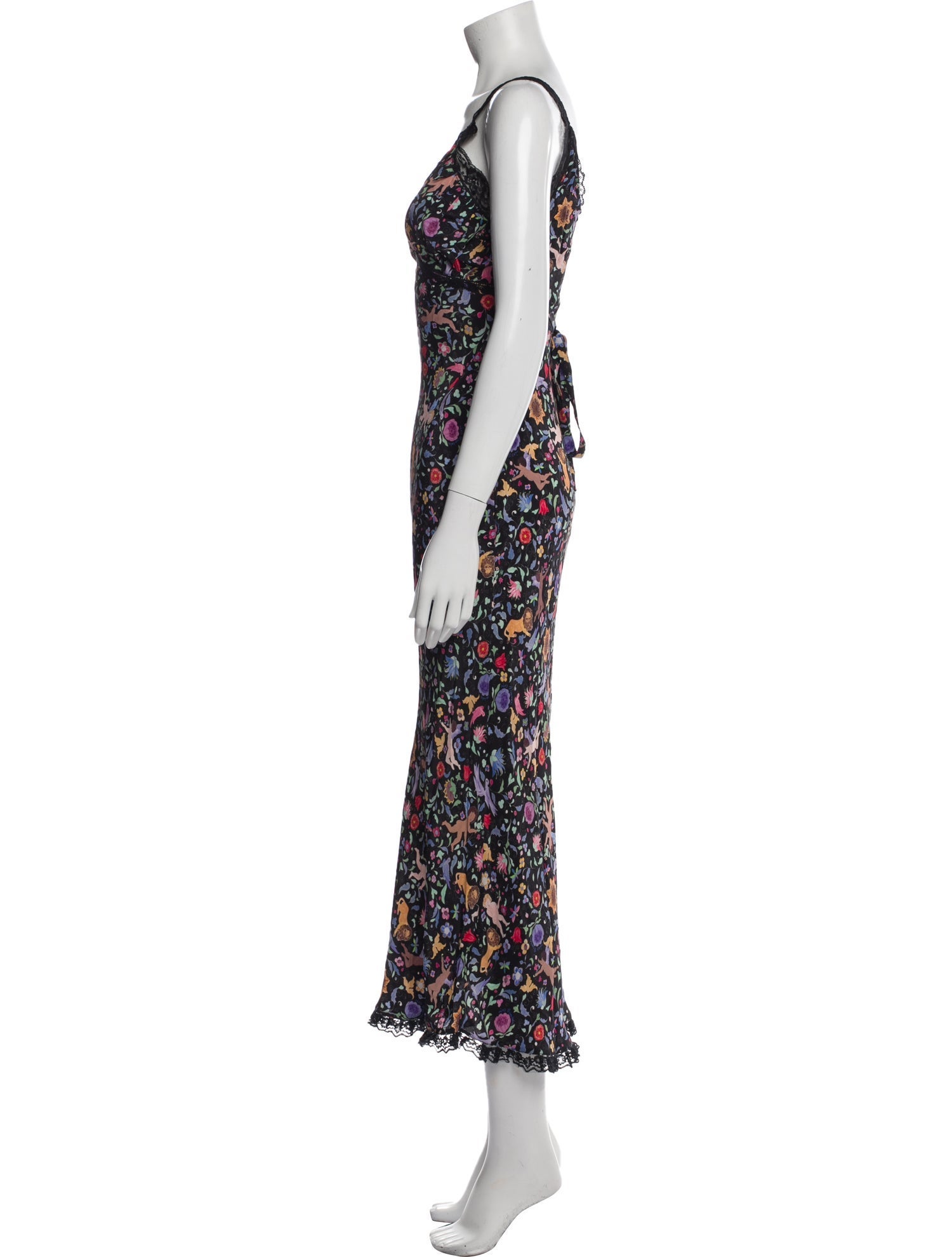 Rixo x Ciao Lucia Floral Print Long Dress w/ Tags