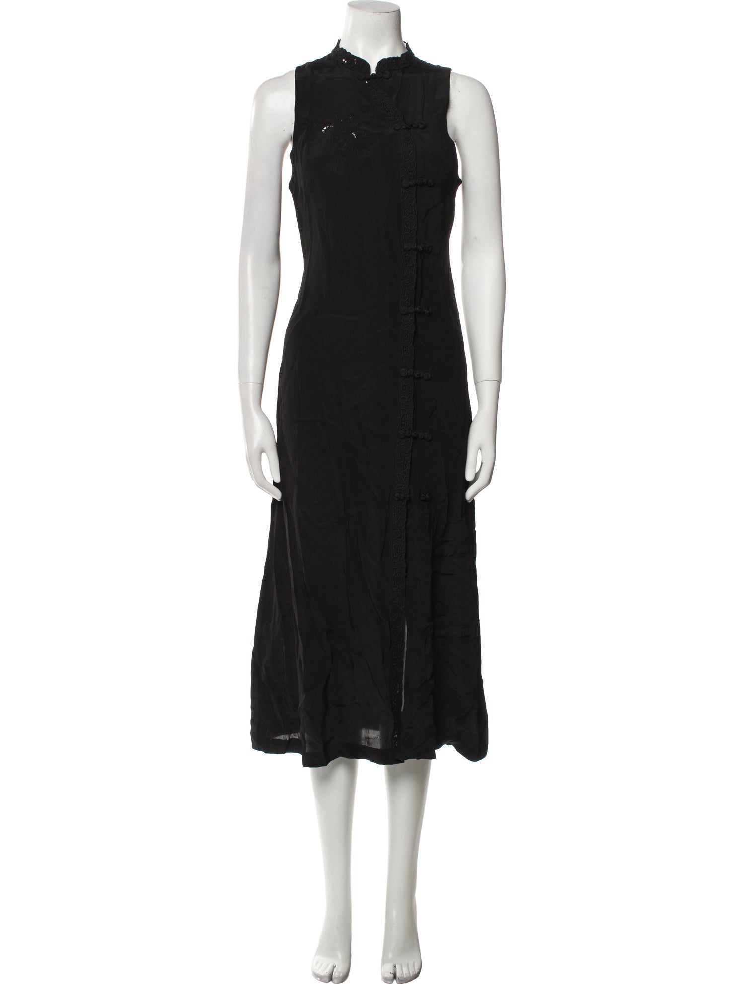 Rixo x Ciao Lucia Mock Neck Midi Length Dress