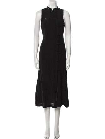 Rixo x Ciao Lucia Mock Neck Midi Length Dress