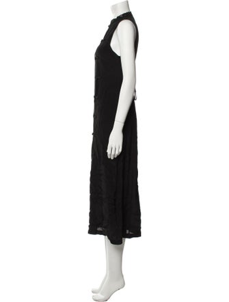 Rixo x Ciao Lucia Mock Neck Midi Length Dress
