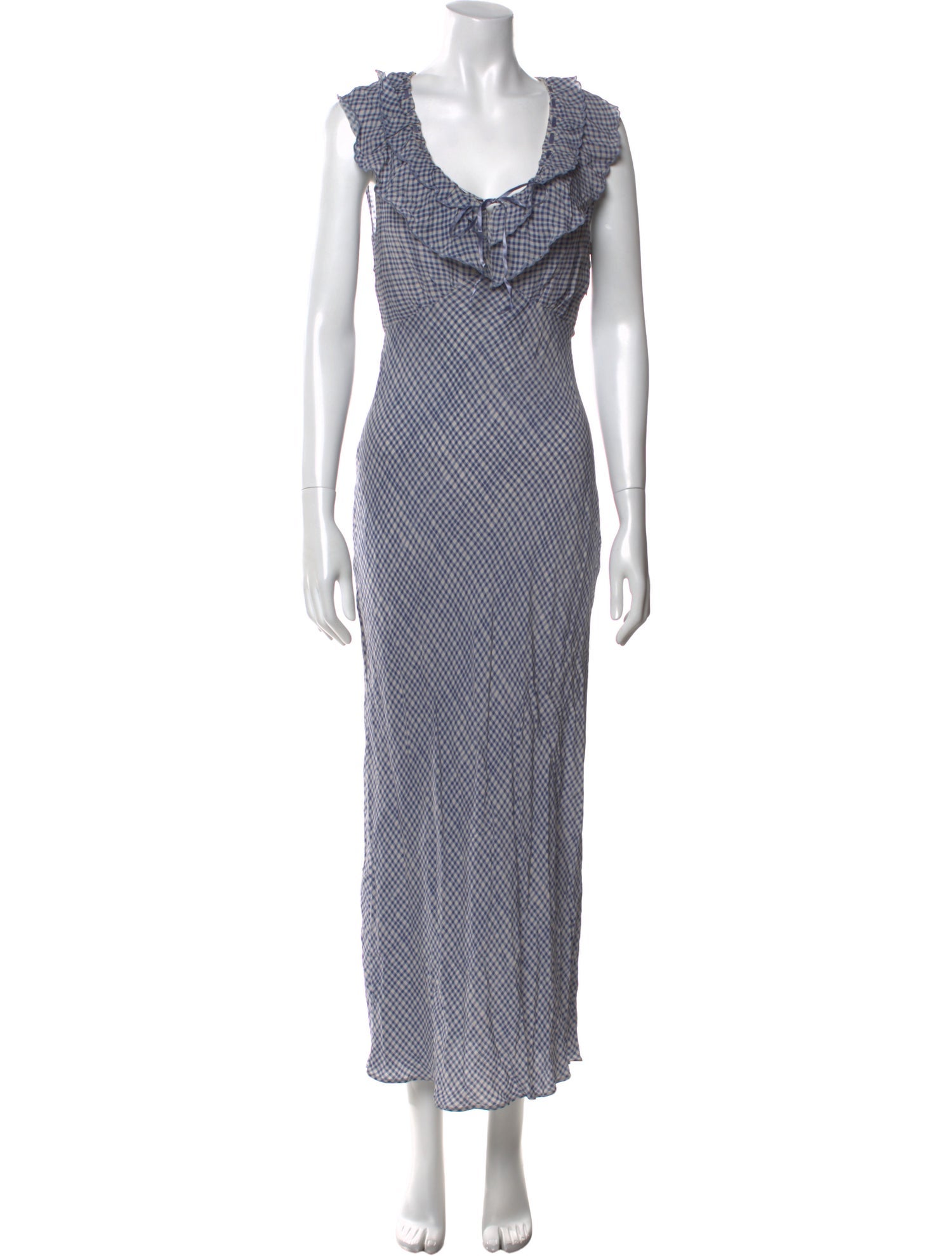 Rixo x Ciao Lucia Plaid Print Long Dress