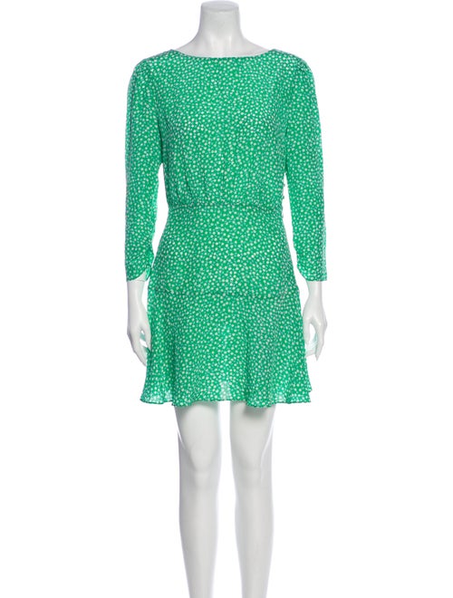 Rixo Silk Mini Dress Green