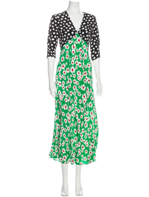 Rixo Silk Long Dress