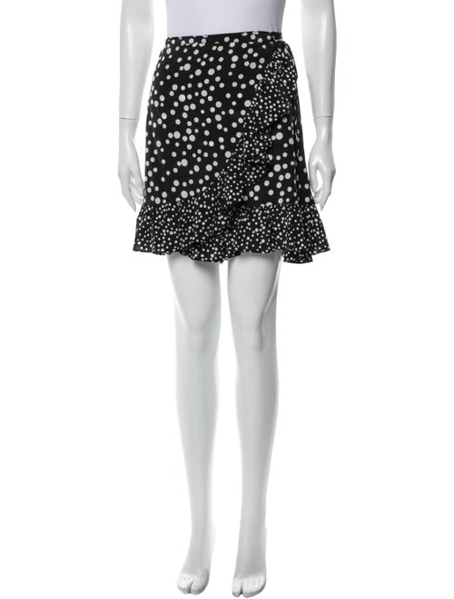 Rixo Silk Mini Skirt Black