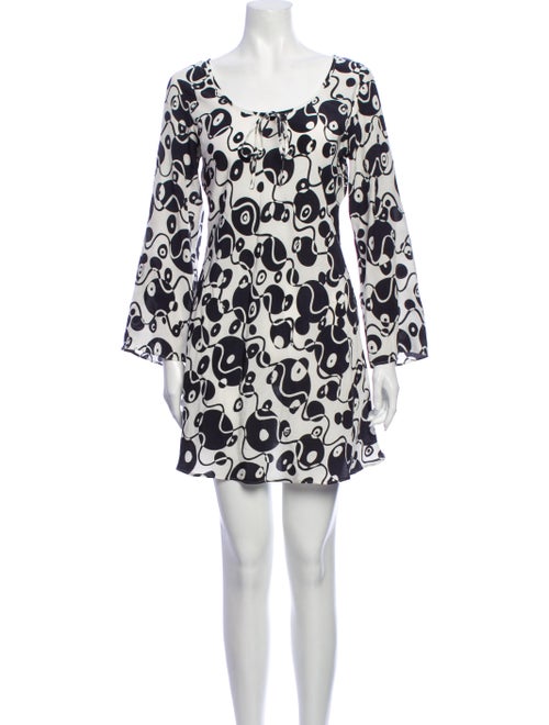 Rixo Silk Mini Dress White