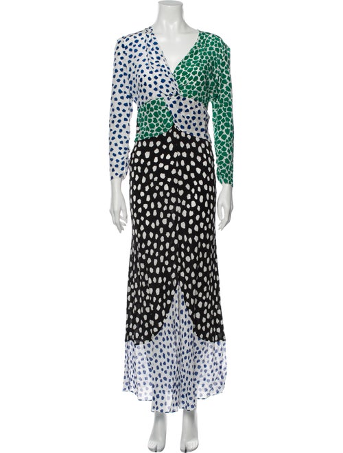Rixo Silk Long Dress White