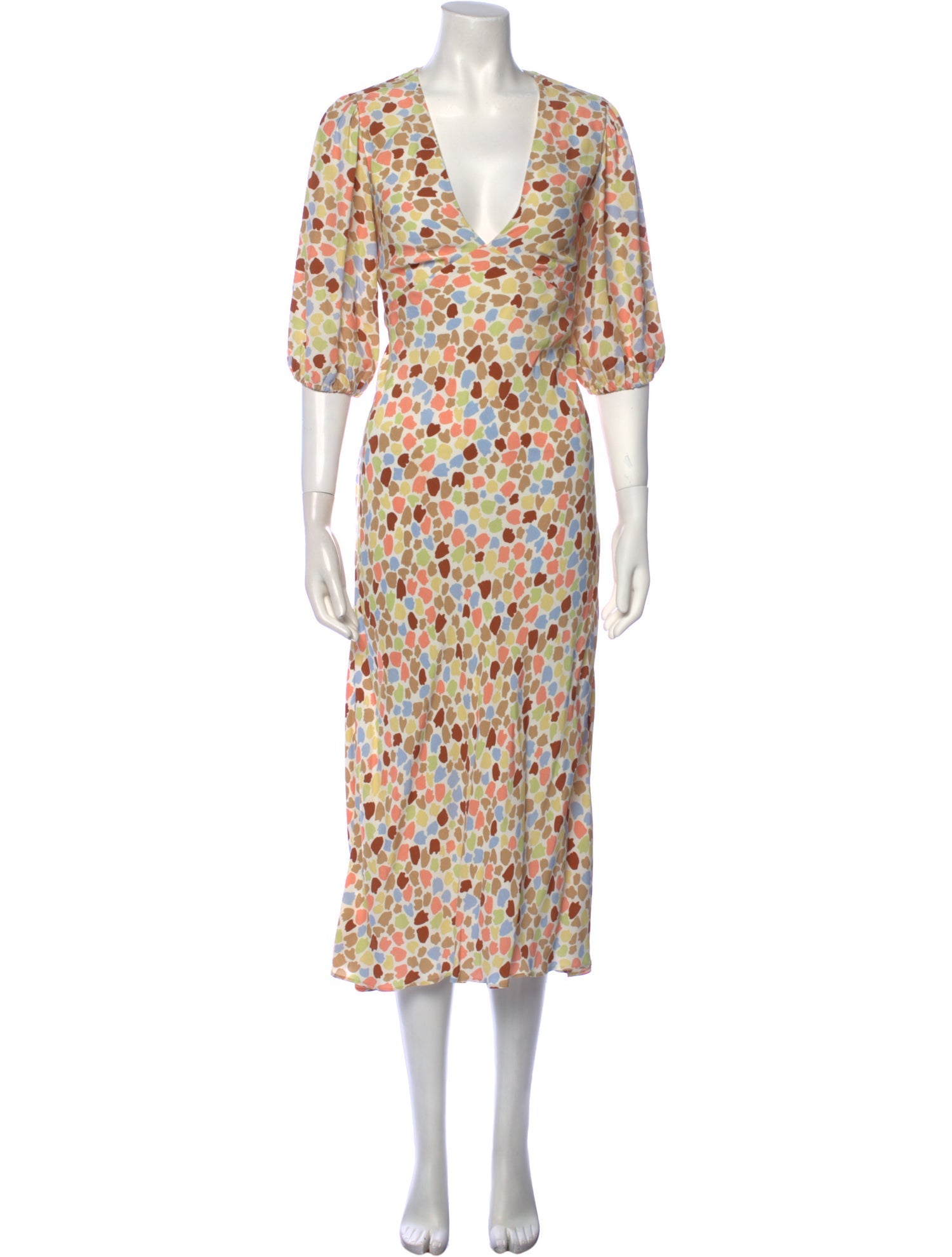 RIXO Floral Print Long Dress