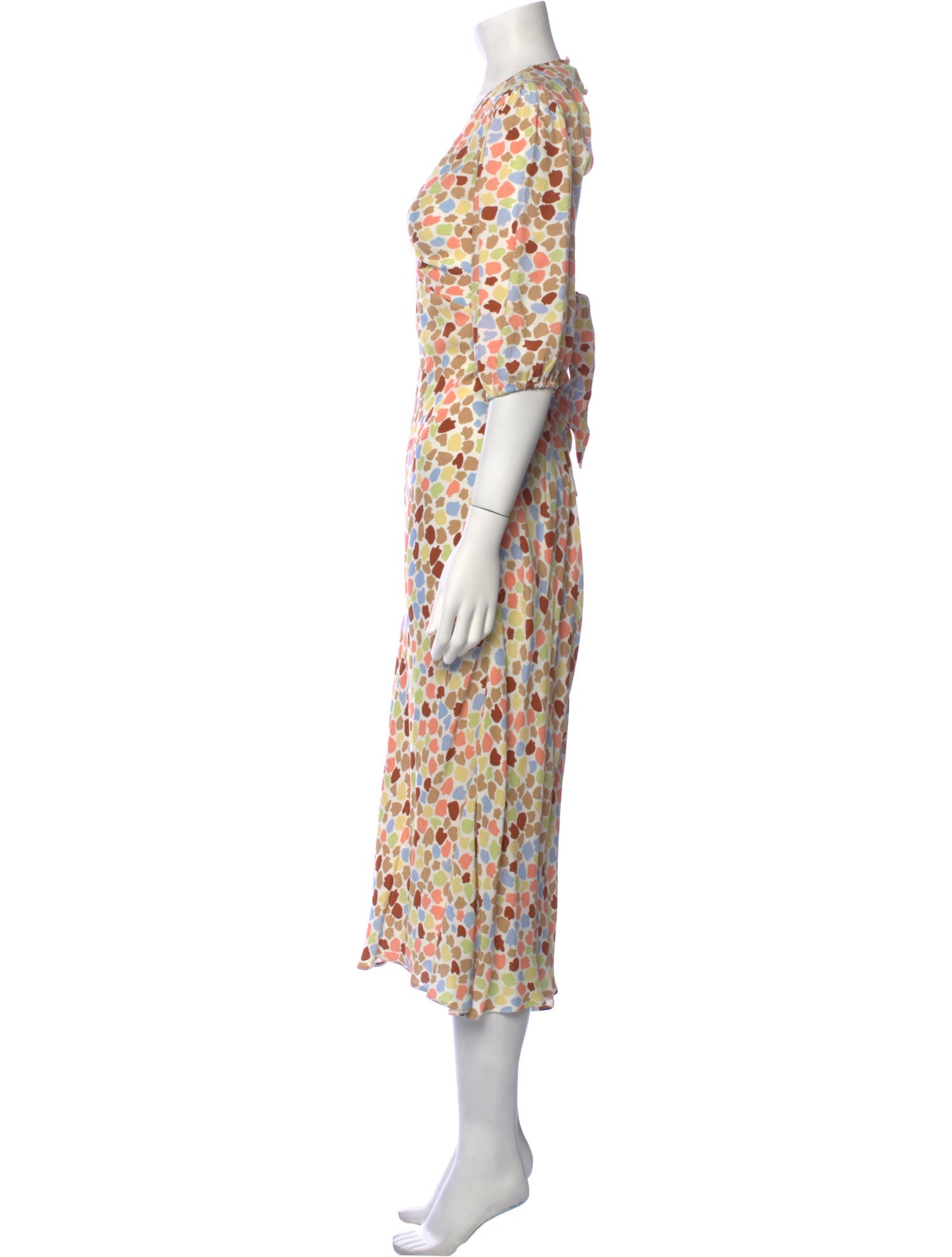 RIXO Floral Print Long Dress