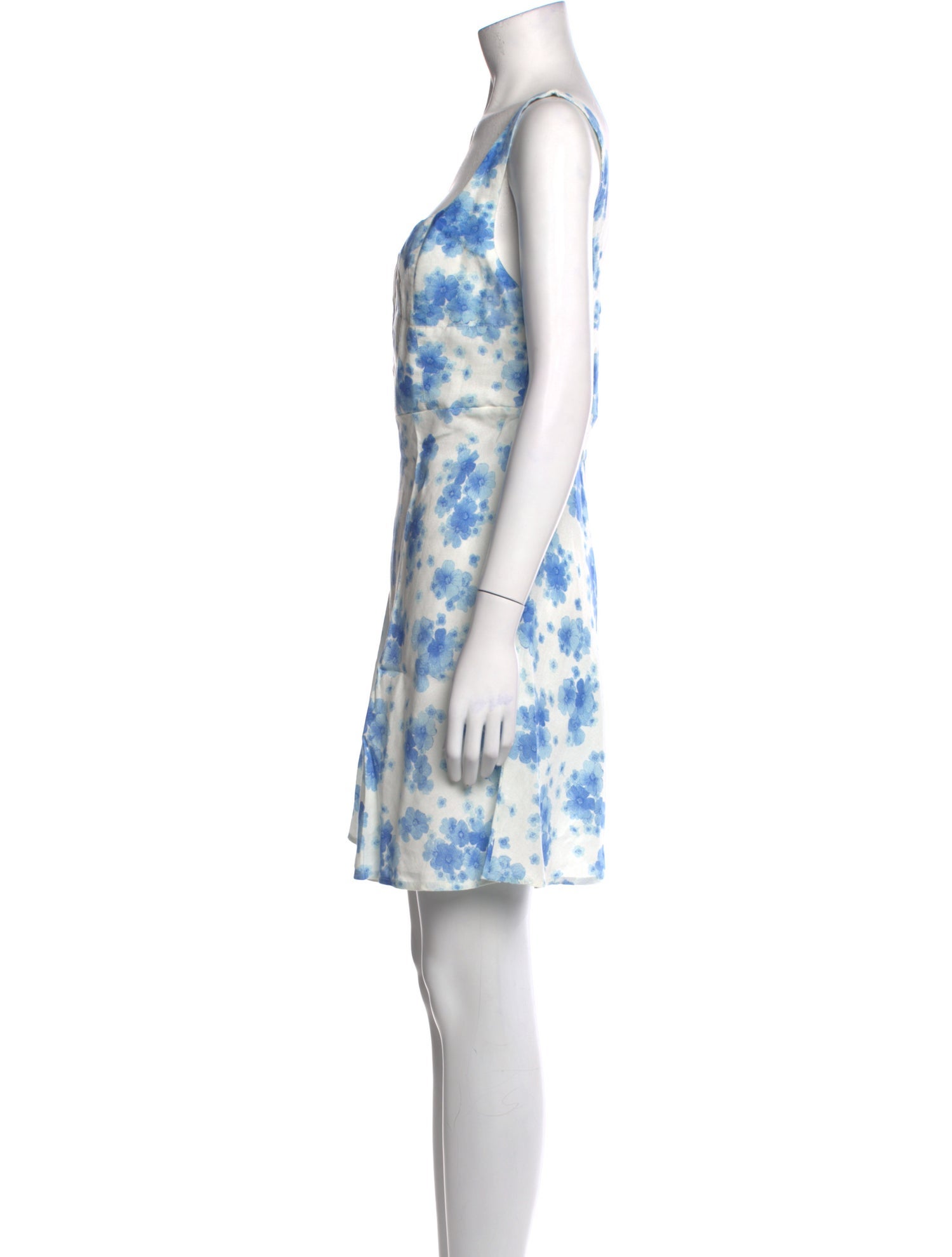 RIXO Floral Print Mini Dress