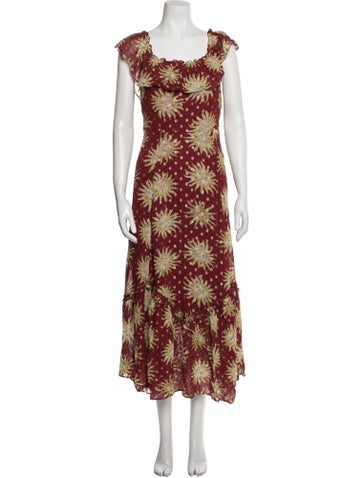 Rixo Dresses Floral Print Long Dress S