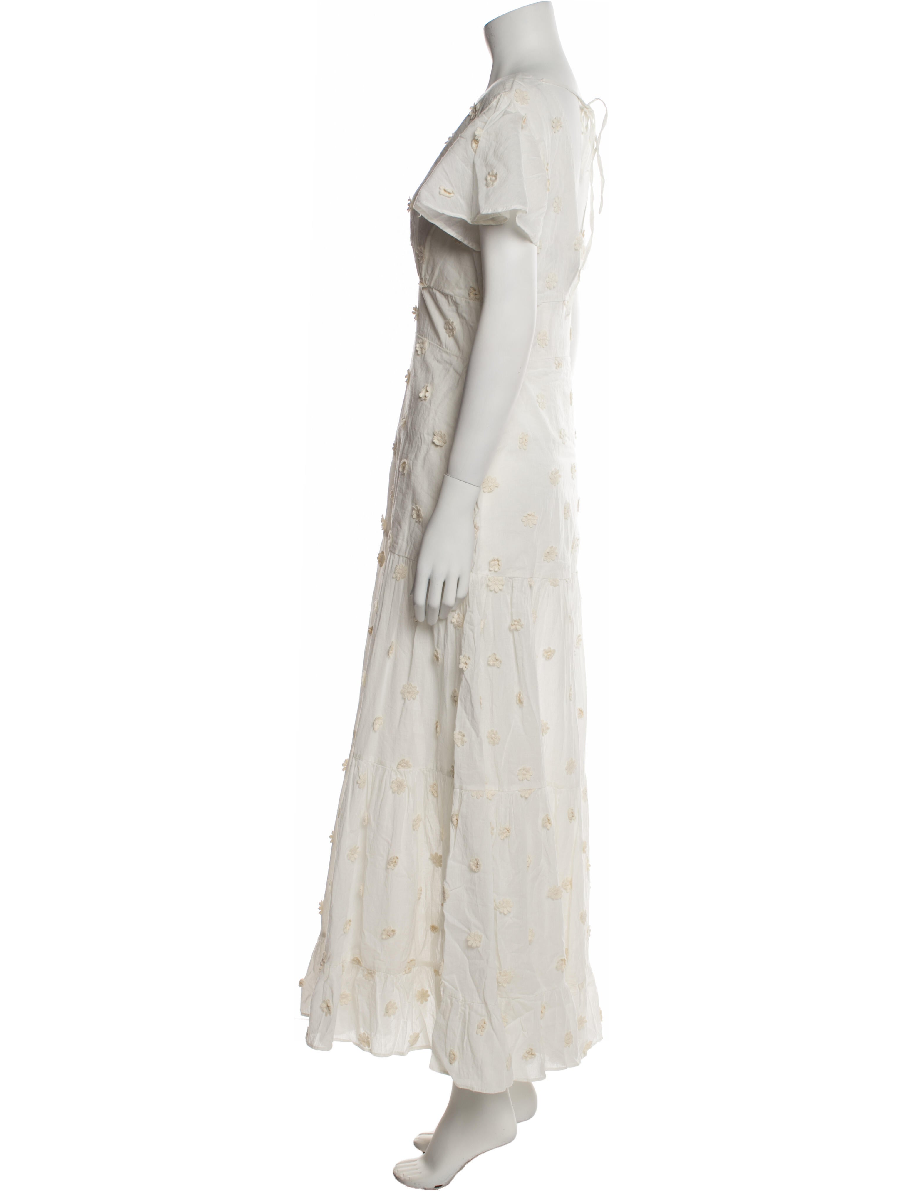 RIXO Floral Print Long Dress