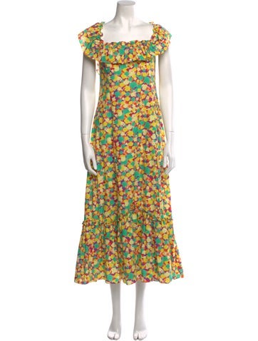 Rixo Dresses Floral Print Long Dress M