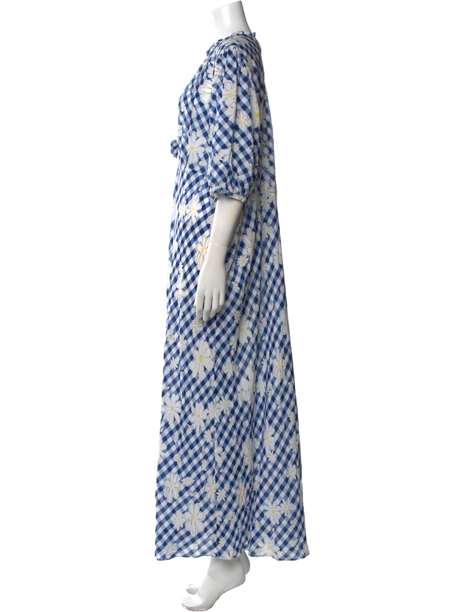 RIXO Printed Long Dress