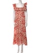 RIXO Floral Print Long Dress