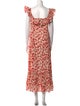 RIXO Floral Print Long Dress