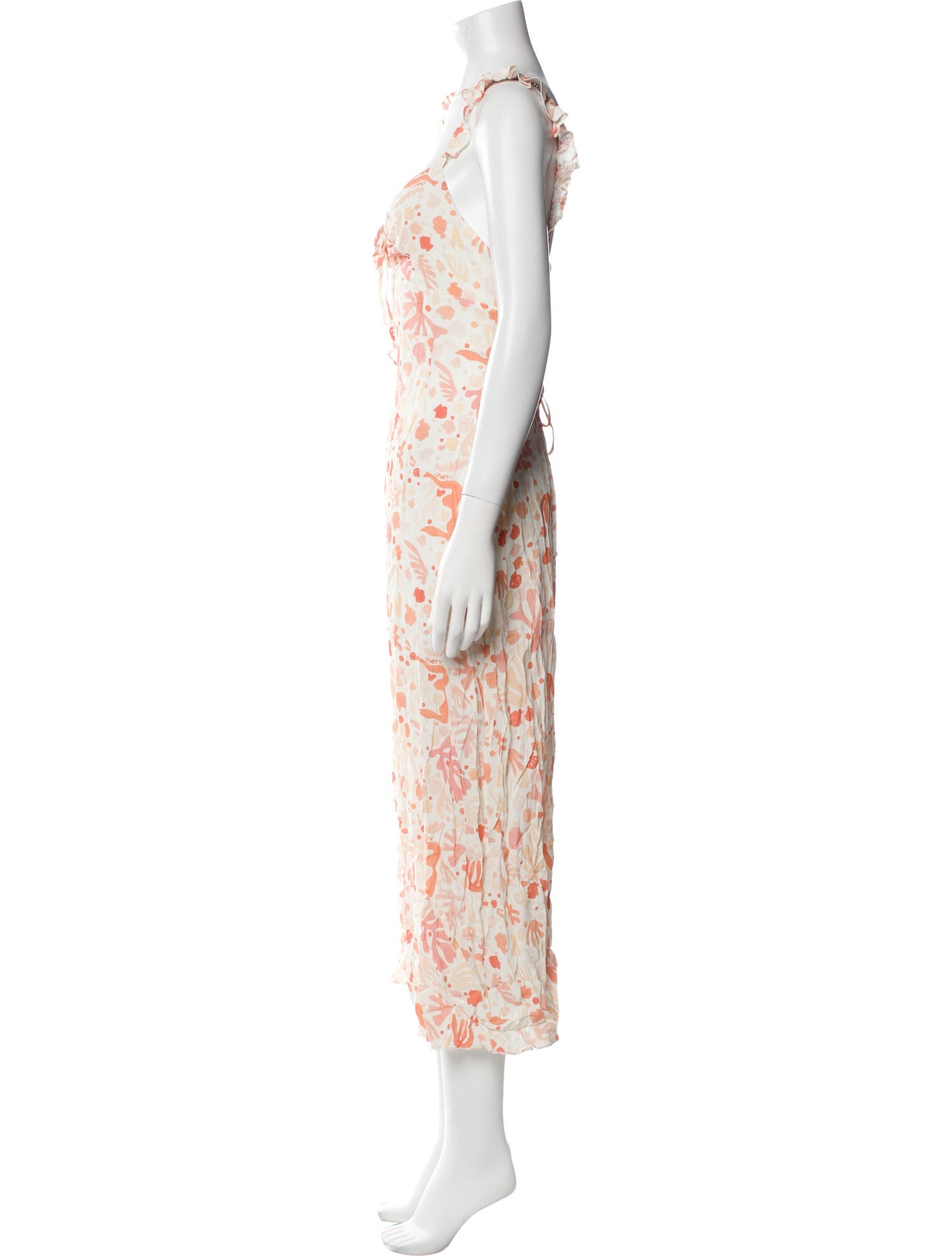 RIXO Floral Print Long Dress