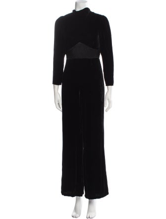 RIXO Mock Neck Jumpsuit