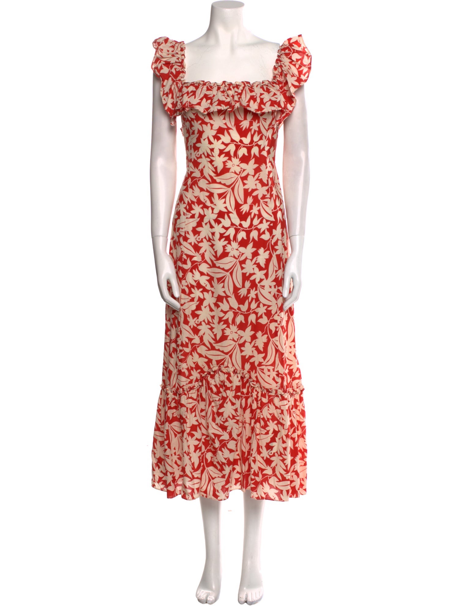 RIXO Floral Print Long Dress