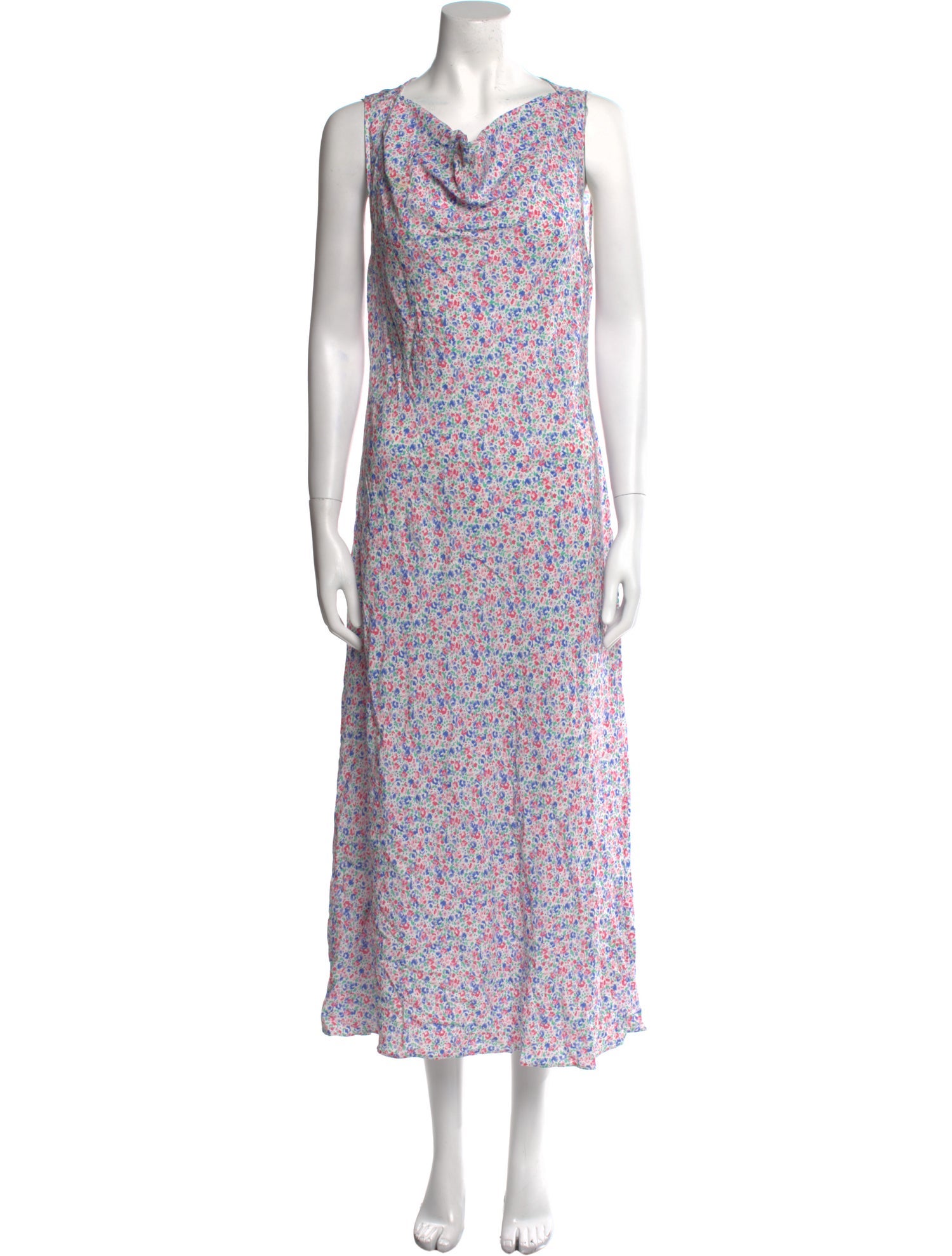 RIXO Floral Print Long Dress